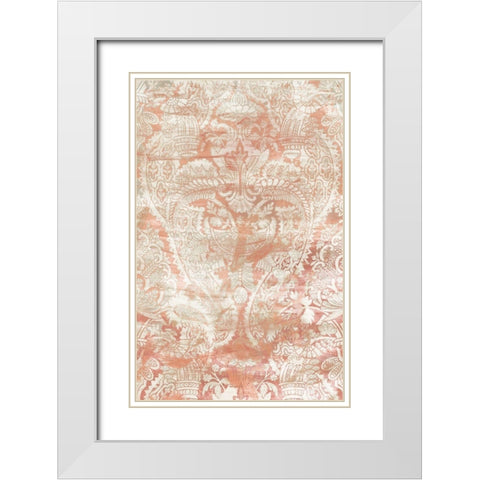 Garnet Weft I White Modern Wood Framed Art Print with Double Matting by Vess, June Erica