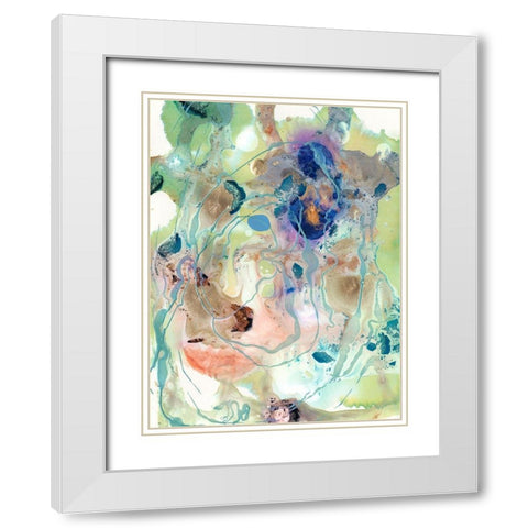 Merriment II White Modern Wood Framed Art Print with Double Matting by Ludwig, Alicia