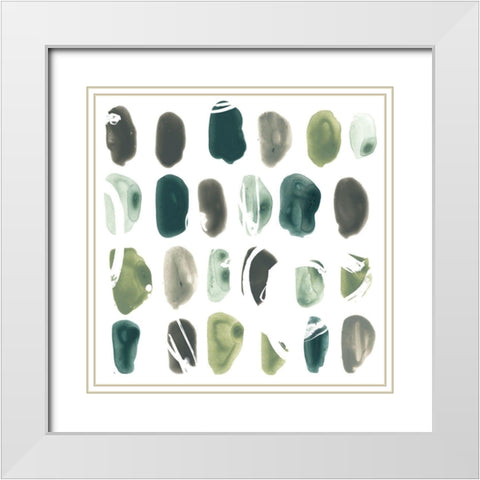 Rune Stone I White Modern Wood Framed Art Print with Double Matting by Vess, June Erica