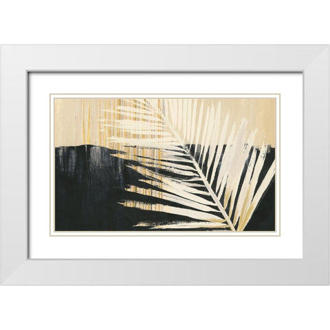Golden Raffia II White Modern Wood Framed Art Print with Double Matting by Parker, Jennifer Paxton