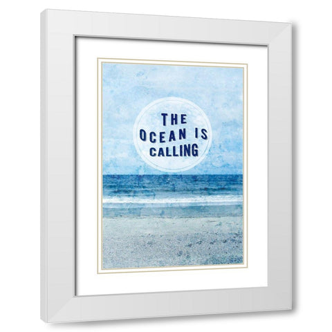 Paradise Sentiment II White Modern Wood Framed Art Print with Double Matting by Fagalde, Jarman