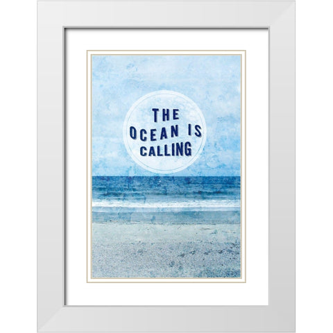 Paradise Sentiment II White Modern Wood Framed Art Print with Double Matting by Fagalde, Jarman