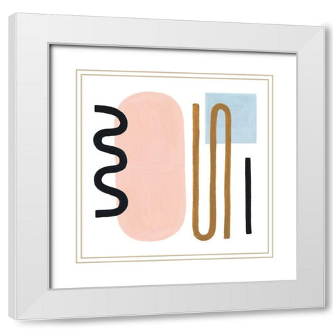 Informal Formation I White Modern Wood Framed Art Print with Double Matting by Popp, Grace