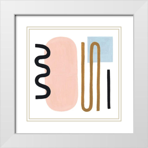 Informal Formation I White Modern Wood Framed Art Print with Double Matting by Popp, Grace