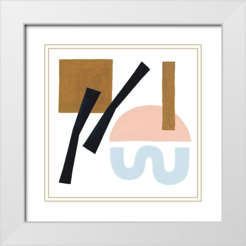 Informal Formation IV White Modern Wood Framed Art Print with Double Matting by Popp, Grace
