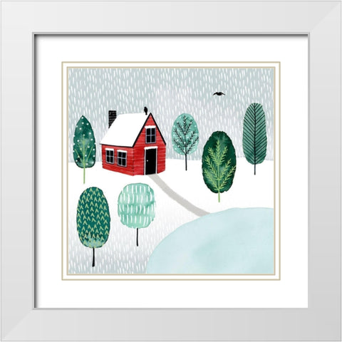 Christmastown I White Modern Wood Framed Art Print with Double Matting by Popp, Grace