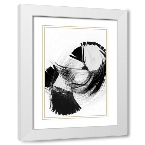 Your Move on White I White Modern Wood Framed Art Print with Double Matting by Chandler, Sharon