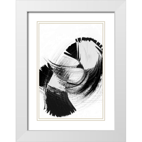 Your Move on White I White Modern Wood Framed Art Print with Double Matting by Chandler, Sharon