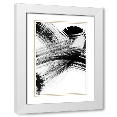 Your Move on White V White Modern Wood Framed Art Print with Double Matting by Chandler, Sharon