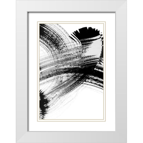 Your Move on White V White Modern Wood Framed Art Print with Double Matting by Chandler, Sharon