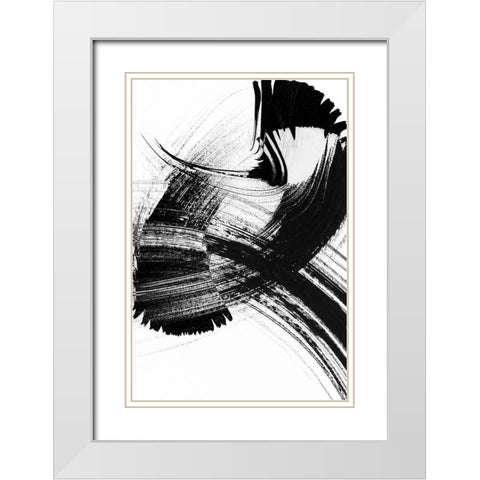 Your Move on White VI White Modern Wood Framed Art Print with Double Matting by Chandler, Sharon