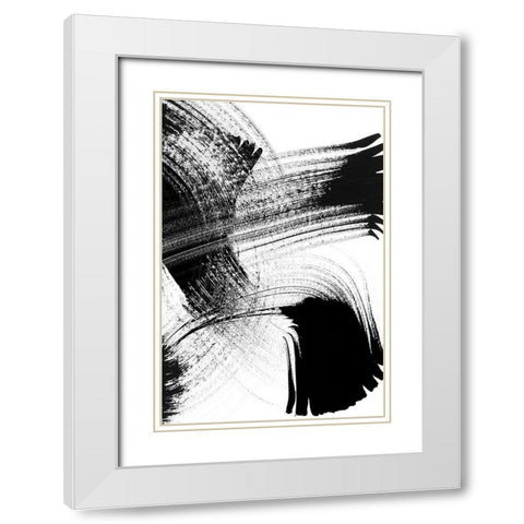 Your Move on White VII White Modern Wood Framed Art Print with Double Matting by Chandler, Sharon