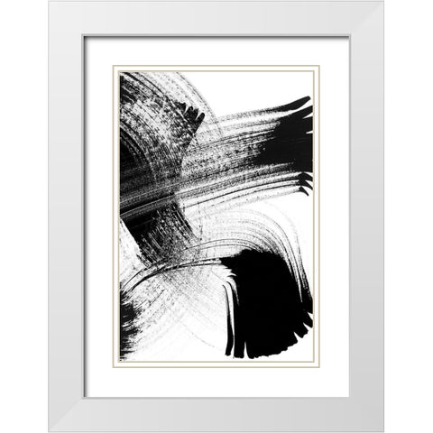 Your Move on White VII White Modern Wood Framed Art Print with Double Matting by Chandler, Sharon