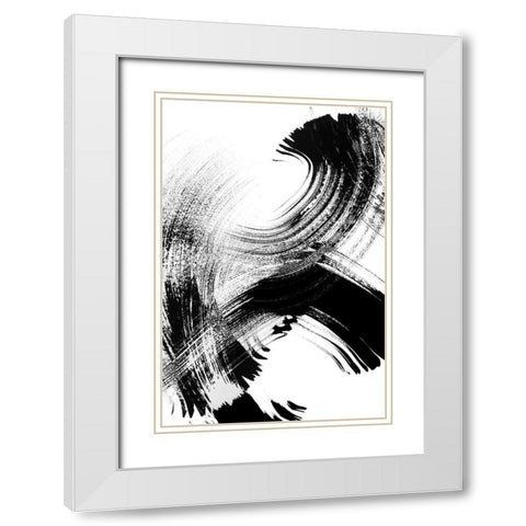 Your Move on White VIII White Modern Wood Framed Art Print with Double Matting by Chandler, Sharon