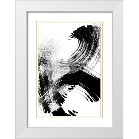 Your Move on White VIII White Modern Wood Framed Art Print with Double Matting by Chandler, Sharon