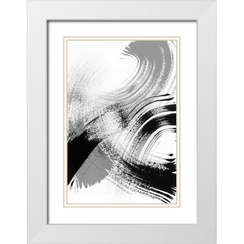 Reveal III White Modern Wood Framed Art Print with Double Matting by Chandler, Sharon