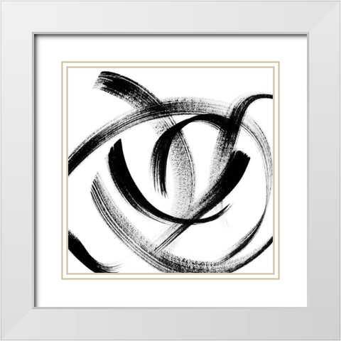 Follow Me III White Modern Wood Framed Art Print with Double Matting by Chandler, Sharon