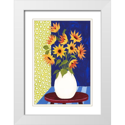 Flowers for Friday I White Modern Wood Framed Art Print with Double Matting by Popp, Grace