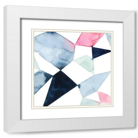 Geo Gems II White Modern Wood Framed Art Print with Double Matting by Popp, Grace