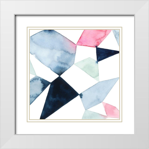 Geo Gems II White Modern Wood Framed Art Print with Double Matting by Popp, Grace