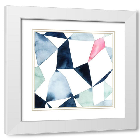 Geo Gems III White Modern Wood Framed Art Print with Double Matting by Popp, Grace