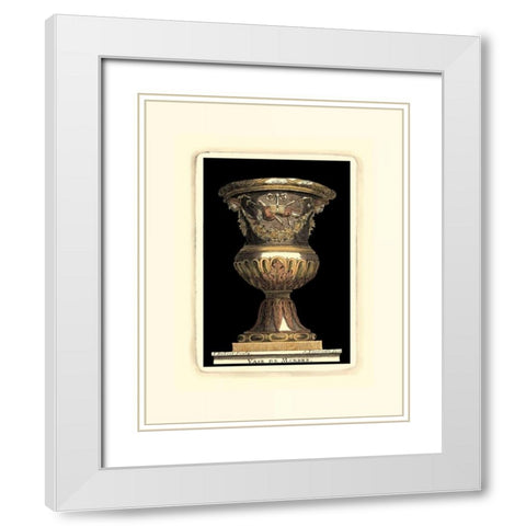 Renaissance Vase IV White Modern Wood Framed Art Print with Double Matting by Vision Studio