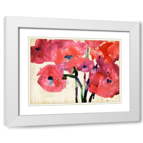 Blossom View II White Modern Wood Framed Art Print with Double Matting by Dixon, Samuel