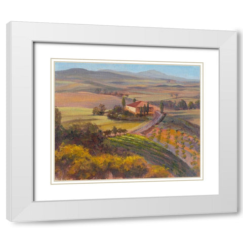 Nostalgic Tuscany I White Modern Wood Framed Art Print with Double Matting by Iafrate, Sandra