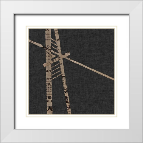 Kozo I White Modern Wood Framed Art Print with Double Matting by Perkins, Greg