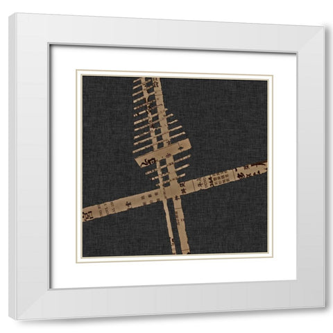 Kozo II White Modern Wood Framed Art Print with Double Matting by Perkins, Greg