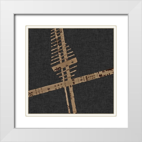 Kozo II White Modern Wood Framed Art Print with Double Matting by Perkins, Greg