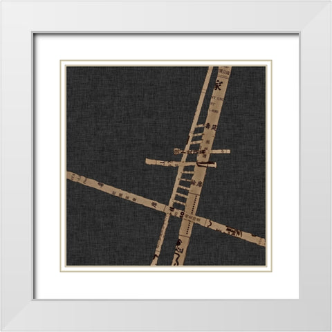 Kozo III White Modern Wood Framed Art Print with Double Matting by Perkins, Greg