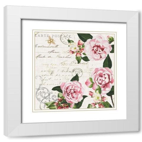 Ephemeral Roses II White Modern Wood Framed Art Print with Double Matting by Miller, Dianne