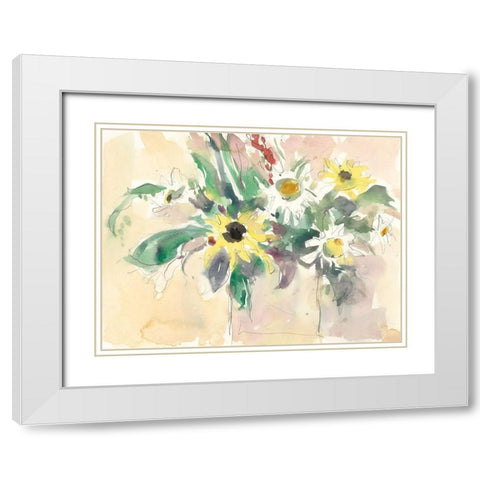 Garden Inspiration I White Modern Wood Framed Art Print with Double Matting by Dixon, Samuel