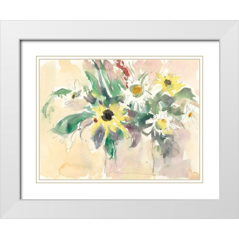 Garden Inspiration I White Modern Wood Framed Art Print with Double Matting by Dixon, Samuel