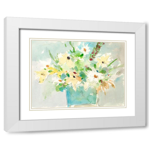Garden Inspiration II White Modern Wood Framed Art Print with Double Matting by Dixon, Samuel