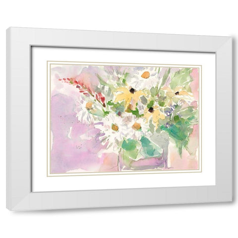 Garden Inspiration III White Modern Wood Framed Art Print with Double Matting by Dixon, Samuel