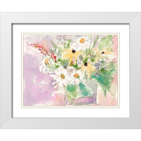 Garden Inspiration III White Modern Wood Framed Art Print with Double Matting by Dixon, Samuel