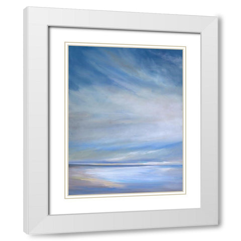 Heavenly Light Triptych I White Modern Wood Framed Art Print with Double Matting by Finch, Sheila
