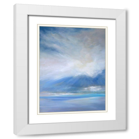 Heavenly Light Triptych II White Modern Wood Framed Art Print with Double Matting by Finch, Sheila