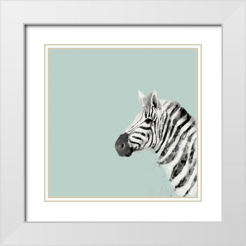 Pop Safari II White Modern Wood Framed Art Print with Double Matting by Borges, Victoria