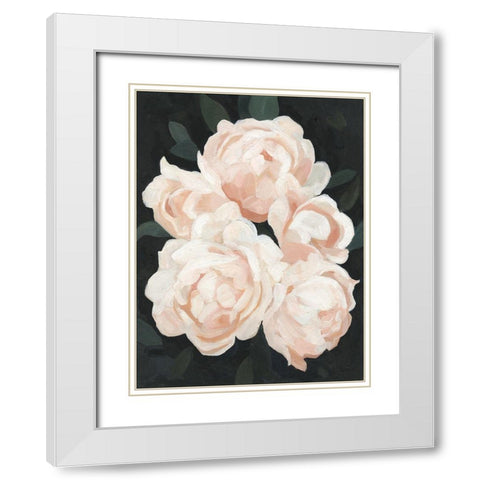 Nighttime Flora II White Modern Wood Framed Art Print with Double Matting by Scarvey, Emma