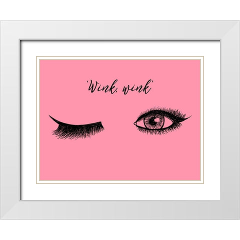 Lash Chat IV White Modern Wood Framed Art Print with Double Matting by Ludwig, Alicia