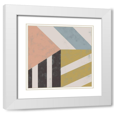 Stride II White Modern Wood Framed Art Print with Double Matting by Zarris, Charliklia