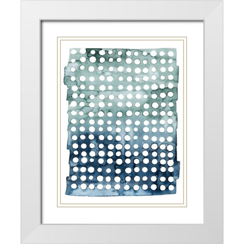 Morse Dots I White Modern Wood Framed Art Print with Double Matting by Popp, Grace