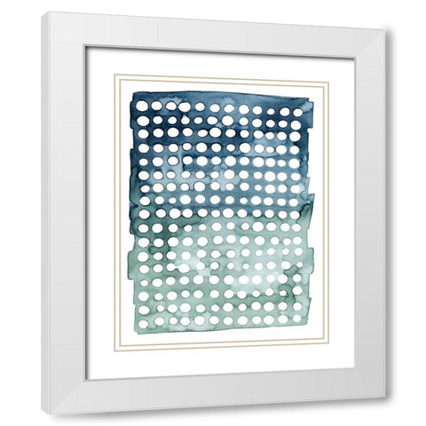 Morse Dots II White Modern Wood Framed Art Print with Double Matting by Popp, Grace