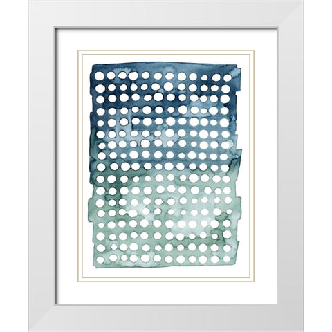 Morse Dots II White Modern Wood Framed Art Print with Double Matting by Popp, Grace