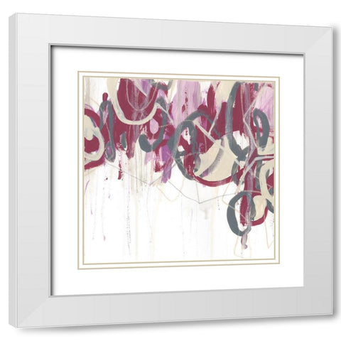 Chrystalline Structure II White Modern Wood Framed Art Print with Double Matting by Vess, June Erica