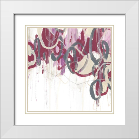 Chrystalline Structure II White Modern Wood Framed Art Print with Double Matting by Vess, June Erica