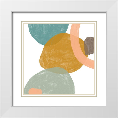 Platelet I White Modern Wood Framed Art Print with Double Matting by Vess, June Erica